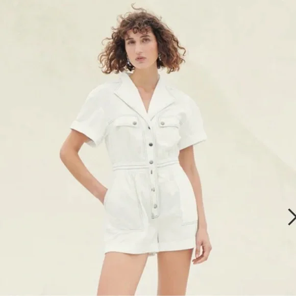 SAYLOR Bijou Romper Size Small in White - Picture 1 of 12